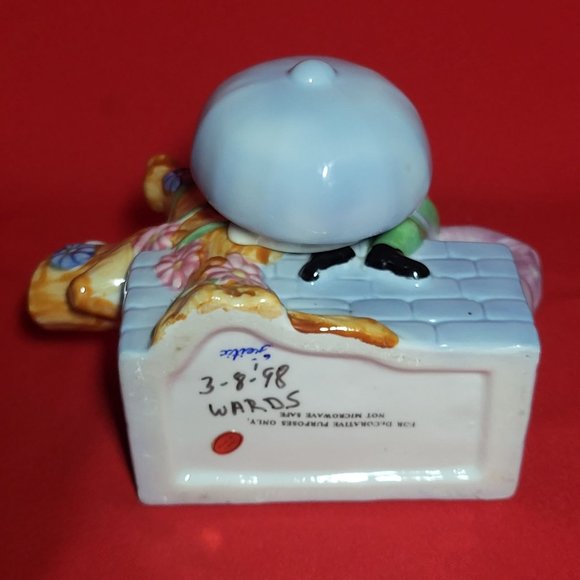 Vintage Feitx Humpty Dumpty Sitting On  Wall Decorative Porcelain Teapot - Picture 4 of 16